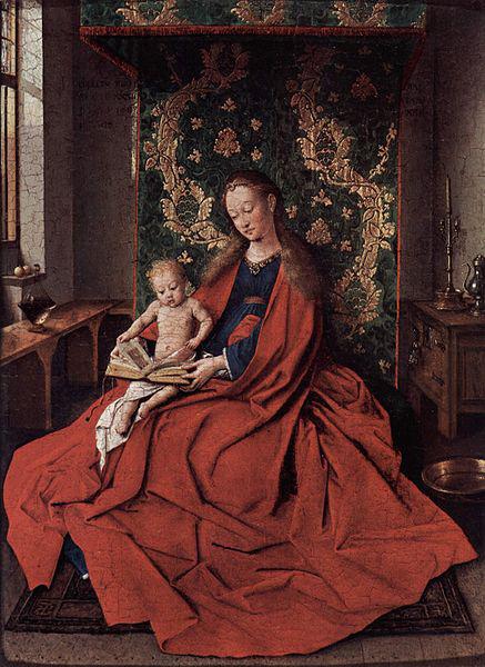 Jan Van Eyck Madonna mit dem lesenden Kinde oil painting picture